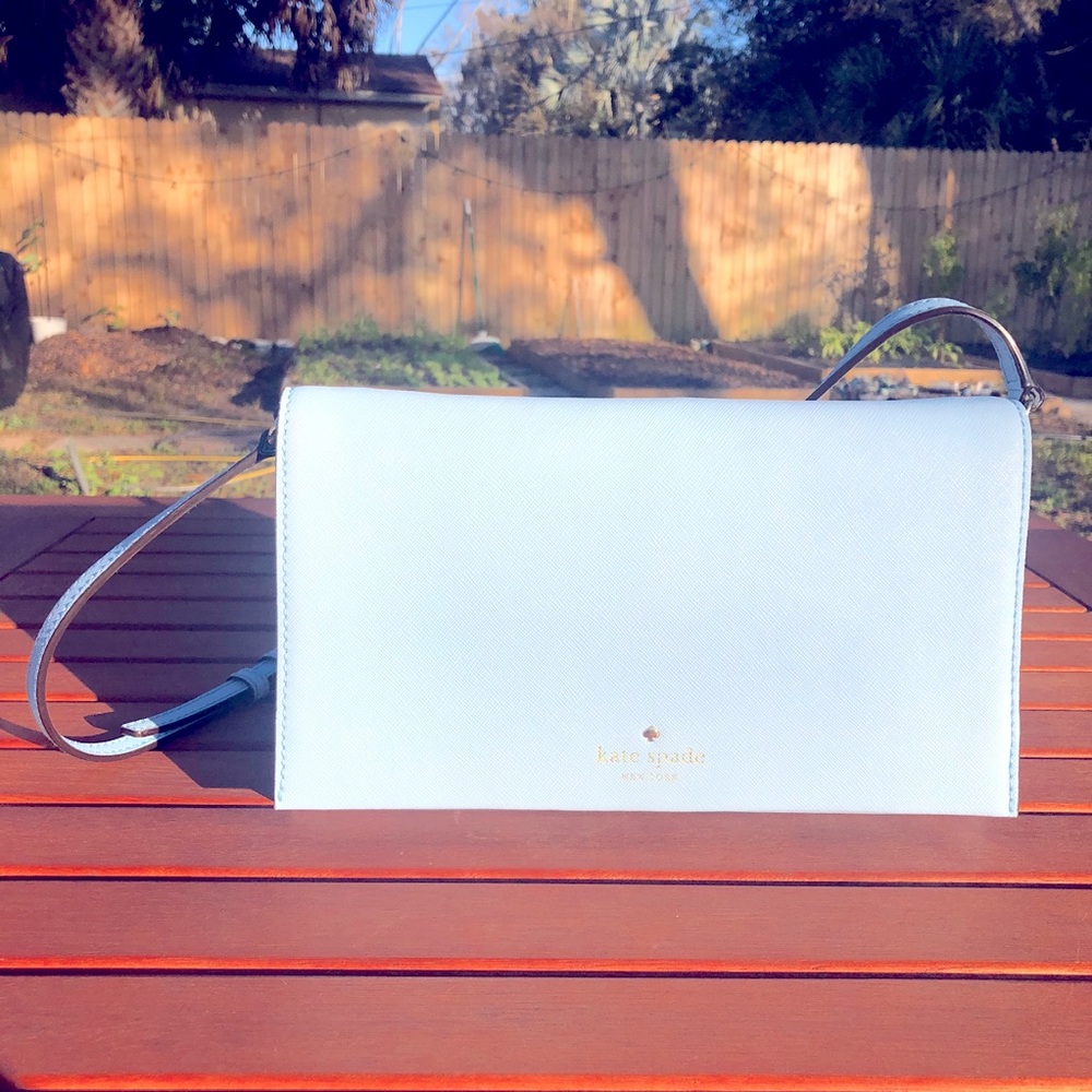 Kate spade powder blue crossbody clutch